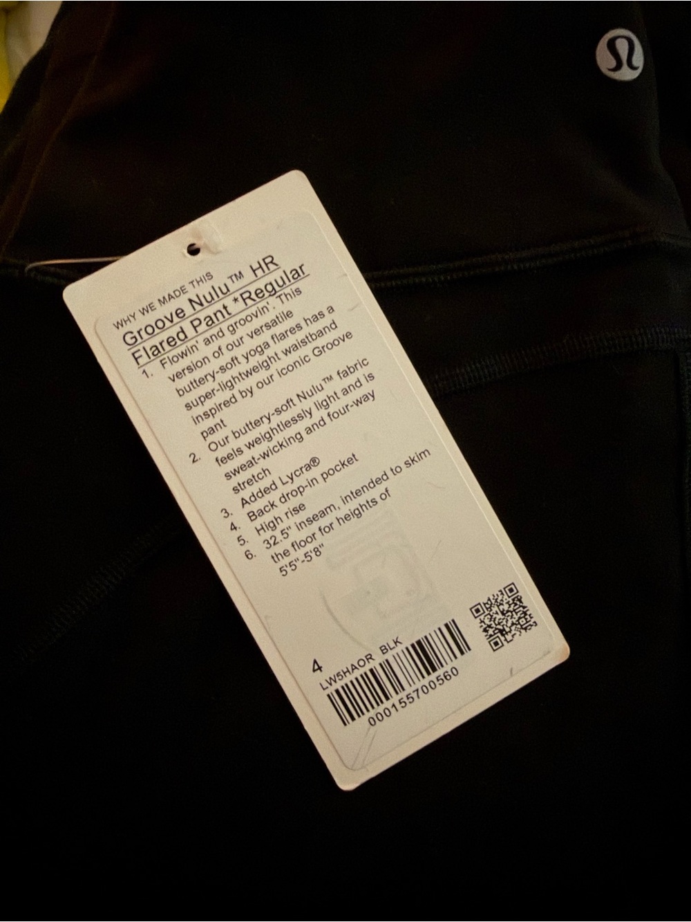 NWT Lululemon Size 4 Groove Nulu High Rise Black Flared Leggings Regular 32.5" - Picture 6 of 9